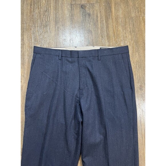 Banana Republic Pants Mens 36x32 Tailored Slim Fit Wool Dress Blue Trousers - Picture 2 of 7
